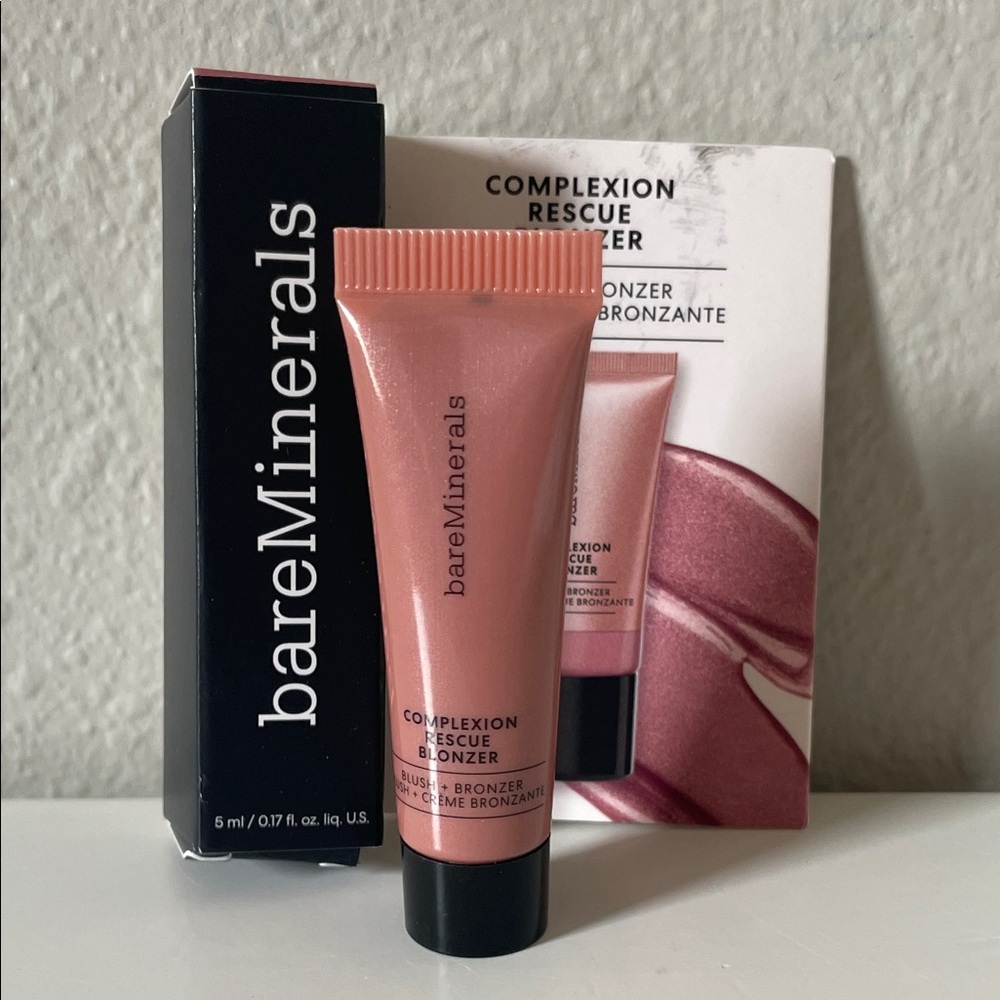 $7🖤 BAREMINERALS Complexion Rescue Liquid Blonzer Blush + Bronzer